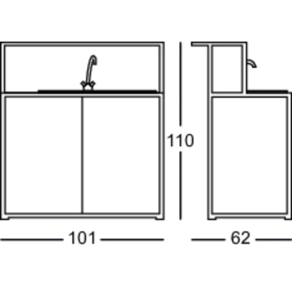 Bar with sink